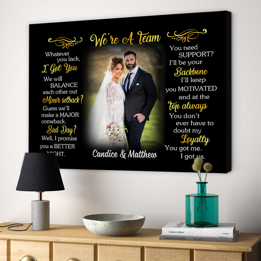 Personalized Canvas Wall Art For Couple In Love From Sweetheart His And Hers Gifts Couple Photo Whatever You Lack I Get You Custom Name Poster Prints Hanging Home Decor For Valentines