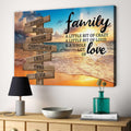 Personalized Canvas Wall Art For Mom Dad Grandma From Kids Grandkids Wooden Signs A Little Crazy Loud Sunset Custom Multi Name Poster Prints Home Decor Family Gifts For Mom Dad On Birthday
