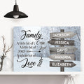 Family Gifts, Winter Family A Little Bit Of Crazy A Little Of Loud And Whole Lot Of Love Gifts For Mom Dad, Poster Canvas Art