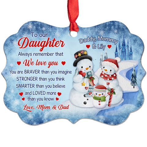 Daughter Gifts, Snowflakes You Are Smarter Than You Believe Medallion Aluminum Ornament Christmas Idea For Girls From Mom Dad