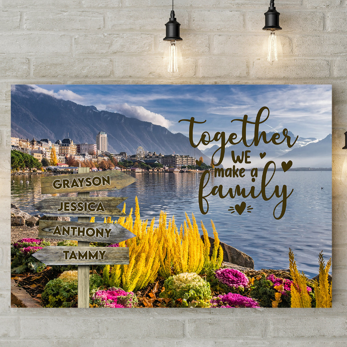 Fun Family Gifts, Together We Make A Family, Personalized Canvas Wall Art, Gifts For Mom Dad, Poster Prints Home Decor, Family Wall Art, Gifts For Birthday Christmas Xmas