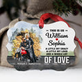 Couple Little Bit Crazy A Little Bit Loud A Whole Lot Of Love Ornament, Motorcycle Biker Couple Decor, Personalized Names, Romantic Adventure Keepsake, Gifts For Him Her Valentine