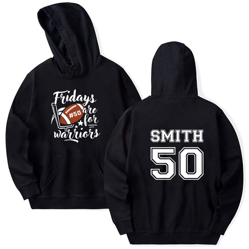 Personalized T-Shirt For Mom Dad From Son Boy Kids Football Gifts Friday Are For Football Game Fan Football Family Football Games Day Custom Title And Number Short Sleeve Tops Tee Shirt