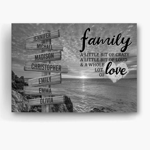 Personalized Canvas Wall Art For Mom Dad Grandma From Kids Grandkids Wooden Signs Ocean A Whole Lot Love Custom Multi Name Poster Prints Home Decor Family Gifts Ideas For Mom Dad On Birthday