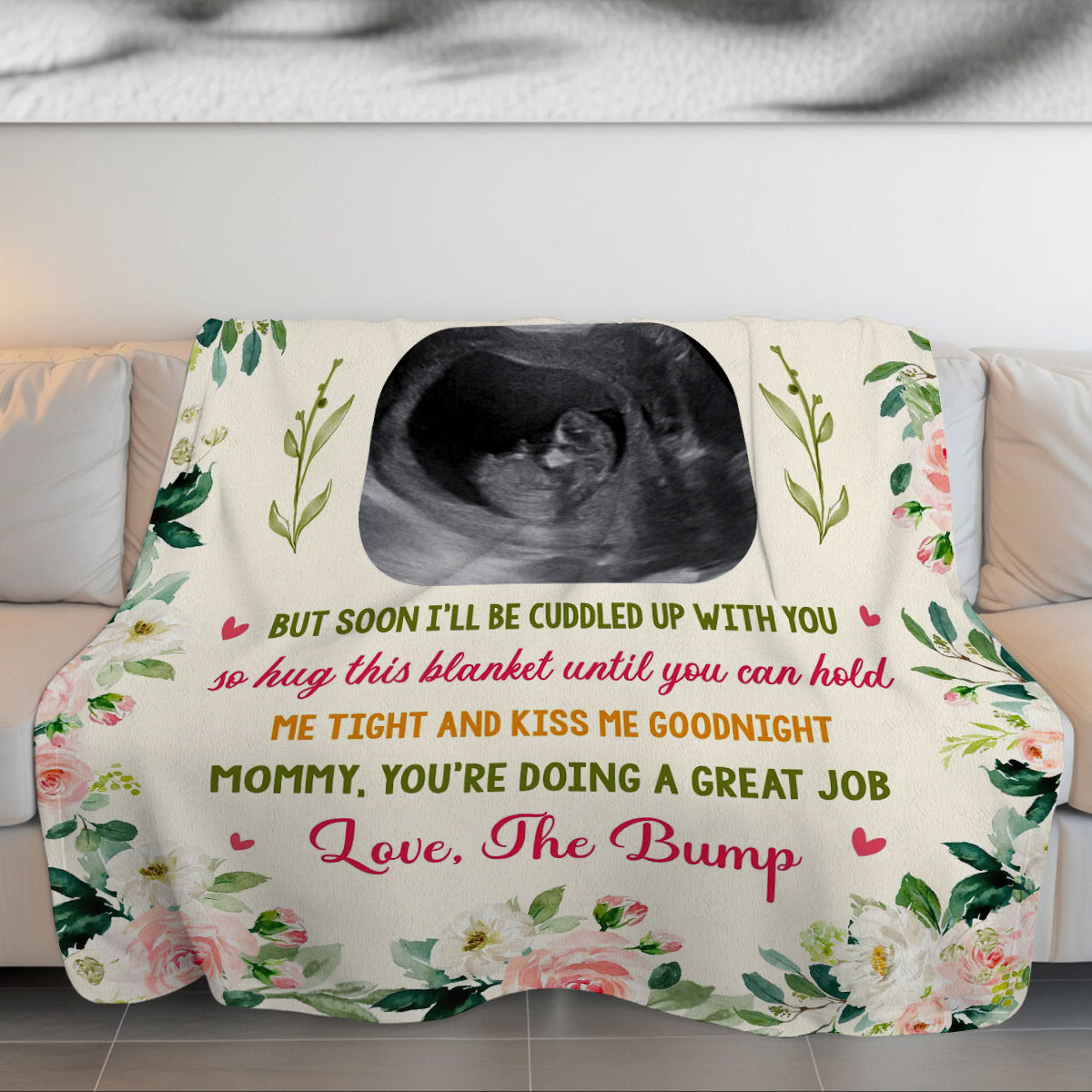 New Parents Gifts, This Christmas I Will Be Snuggled Up Pregnancy Ultrasound, Personalized Photo Blanket, Gifts For Mommy New Mom, Fleece Sherpa, New Mom Blanket, Gifts For Christmas