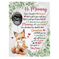 New Mom Gifts Ideas, I Already Love You Leaf Mommy Baby Fox With Balloon Botanical, Personalized Blanket, Gifts For New Mommy, Fleece Sherpa Blanket For Mother's Day