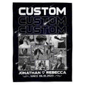 Custom Personalized Photo Blanket, Name And Since Date, Soft Blanket With Picture , Couple Memory With Photo Layout Gifts For Him Her Honey, Custom Fleece Sherpa
