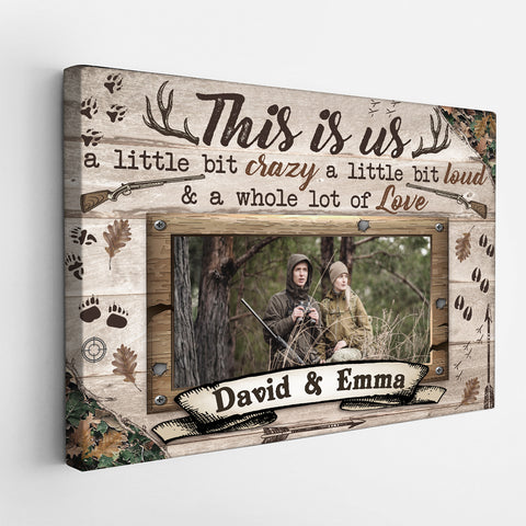 Personalized Name Outdoor Canvas, A Whole Lot Of Love Phrase Artwork, Hunting Theme Couple Wall Decor, Personalized Canvas Wall Art, Gifts For Him Her Honey, Poster Prints