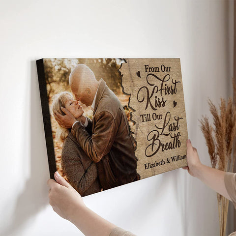 Personalized Canvas Wall Art For Wife Husband From Darling Unique Gifts For Couples Romantic Quotes Wooden Background Custom Name Poster Prints Hanging Home Decor For Valentines