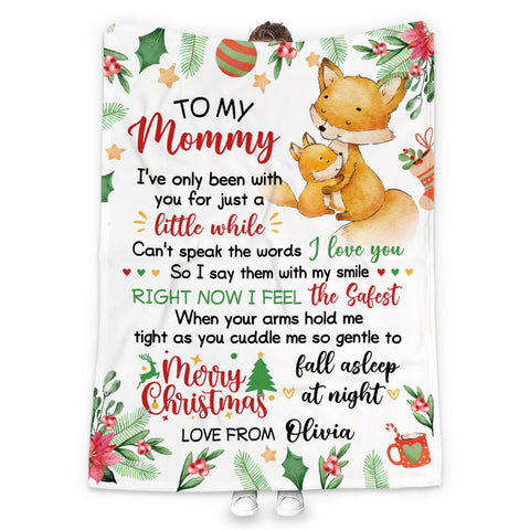 Personalized Blanket For New Mom I've Only Been With You Fox Mommy Hug Baby Custom Name Pregnancy Gifts Fleece Sherpa Blanket