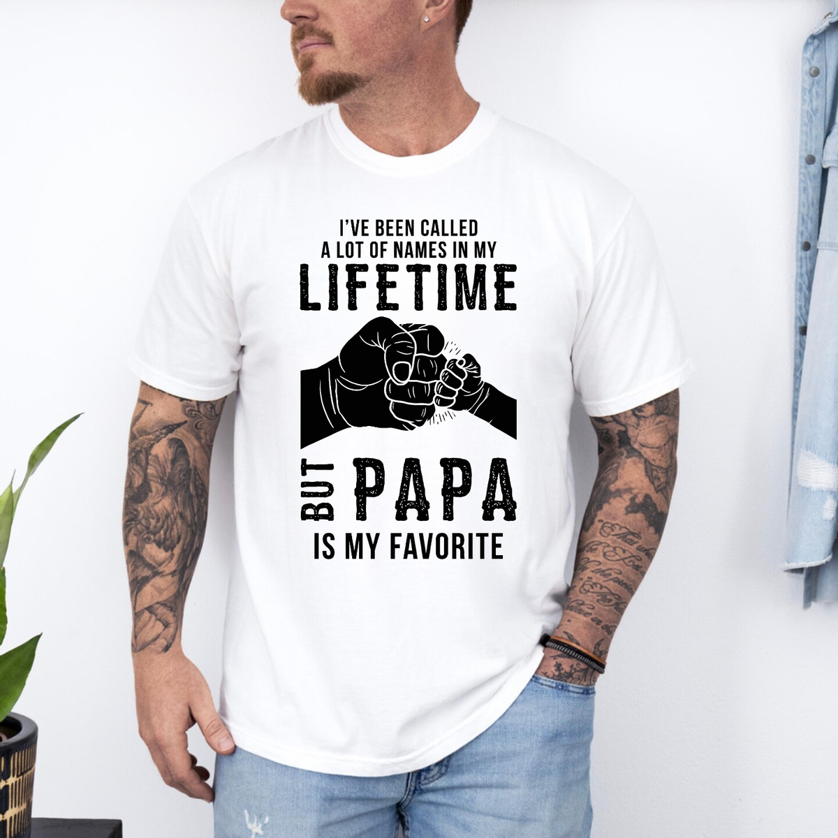 Papa Is My Favorite Name Shirt, Funny Grandpa T Shirt For Men, Cute Grandfather Gift From Granddaughter, Father’S Day Grandpa Tee, Birthday Gift For Papa, Family Matching Shirt, Grandpa Appreciation Gift, Unisex Crewneck Pullover Tee, Casual Clothing