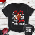 Personalized T-Shirt For Mommy From Son Boy Kids Football Gifts That's My Son Fan Football Family Mom Mother Football Games Day Custom Title And Number Short Sleeve Tops Tee Shirt