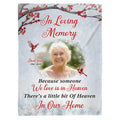 Sympathy Gifts, Memorial Blanket With Photo, Loving Memory Because Someone We Love Is In Heaven Condolence Gifts Anniversary