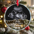 Mom To Be Gifts, Ultrasound Photo Keepsake, Sonogram Keepsake, Expecting Mom Holiday Decor, Personalized Baby Glass Ornament, Pregnancy Reveal Item, Tree Decoration, Gifts For Mommy