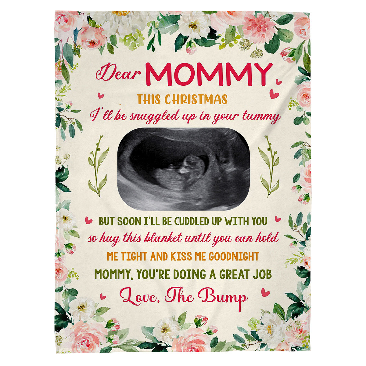 New Parents Gifts, This Christmas I Will Be Snuggled Up Pregnancy Ultrasound, Personalized Photo Blanket, Gifts For Mommy New Mom, Fleece Sherpa, New Mom Blanket, Gifts For Christmas