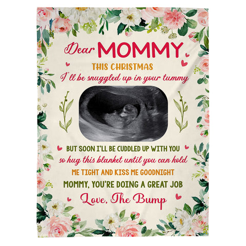 New Parents Gifts, This Christmas I Will Be Snuggled Up Pregnancy Ultrasound, Personalized Photo Blanket, Gifts For Mommy New Mom, Fleece Sherpa, New Mom Blanket, Gifts For Christmas