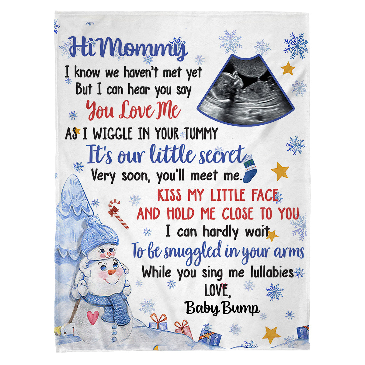 Mom To Be Gifts, Very Soon You Will Meet Me Snowmans And Baby Ultrasound, Personalized Blanket, Gifts For Mommy First Mom, Fleece Sherpa, Blanket For New Mom, Gifts For Christmas Xmas