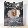 Memorial Gifts, Personalized Memorial Blanket With Photo, Remembering You Is Easy, Loss Of Grandma Grandpa Blanket, Fleece Sherpa, Remembrance Gifts For Anniversary