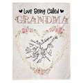 Funny Gifts For Grandma, Love Being Called Unique Hand In Hand Flowers, Personalized Blanket, Gifts For Grandmother Nana From Grandkids, Custom Fleece Sherpa Blanket, Gifts For Birthday