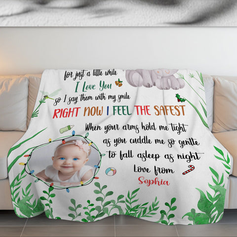 Pregnant Mom Gifts, Right Now I Feel The Safest Upload Photo With Hippo, Personalized Blanket, Gifts For Expected Mom Mommy, Fleece Sherpa, Mom To Be Blanket, Gifts For Christmas Xmas