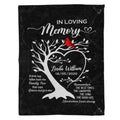 Remembrance Gifts, Personalized Memorial Blanket With Photo, A Limb Has Fallen From Family Tree Red Bird, Loss Of Mom Dad Blanket, Fleece Sherpa, Sympathy Gifts For Anniversary