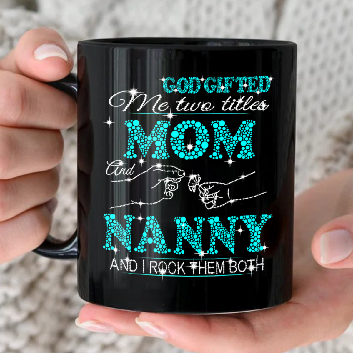 Personalized Coffee Mug For Gigi From Grandson God Gifted Me Two Tittles Mom Granny Custom Name Novelty Ceramic Cup 11 15Oz Gifts For Grandparents On Birthday Mothers Day Valentines Day
