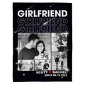 Gifts For Couple, Girlfriend Personalized Photo Custom Name Since Date, Soft Blanket With Picture  Gifts For Him Her Honey, Custom Fleece Sherpa Blanket Valentine Anniversary
