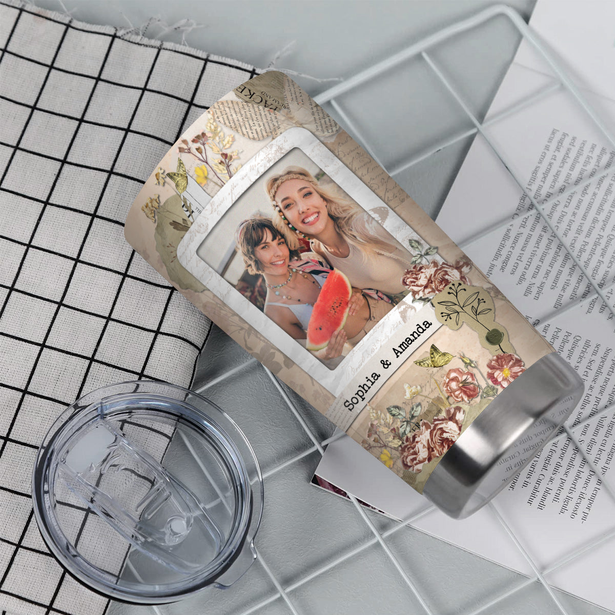 Friends Are Like Stars You Don't Always See Them But You Know They're Always There Tumbler Cup, Gifts For Unbiological Sister, 20oz With Lid Travel Cup Friendship Gifts For Women