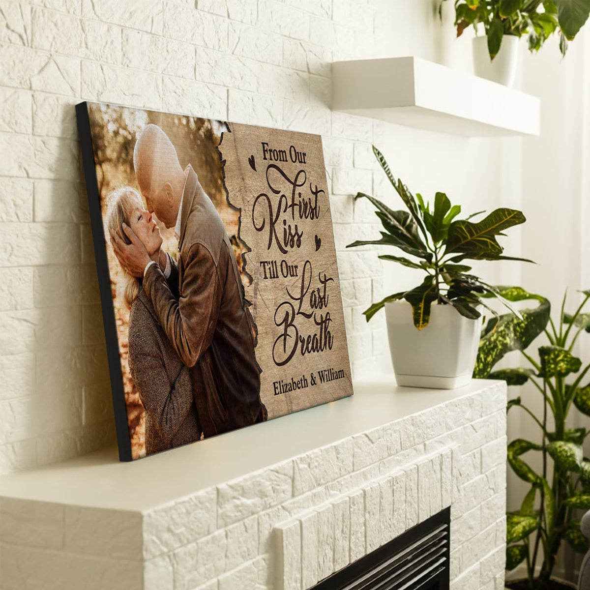 Personalized Canvas Wall Art For Wife Husband From Darling Unique Gifts For Couples Romantic Quotes Wooden Background Custom Name Poster Prints Hanging Home Decor For Valentines