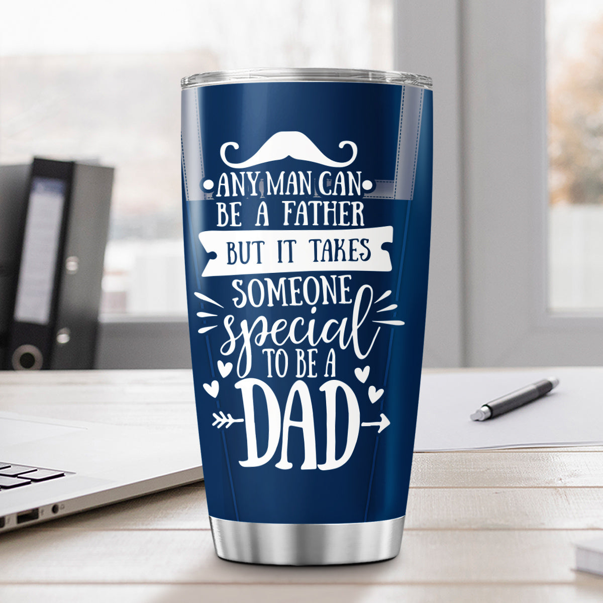 Funny Beard Electrician Dad Tumbler, Any Man Can Be A Father,Custom Name Electrician Shirt Design,Father’s Day Dad Gift Cup Dad Work Tumbler